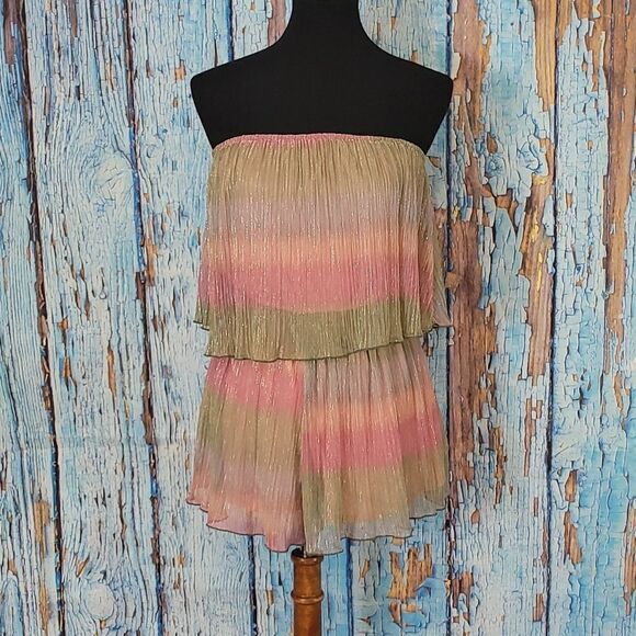 wild Honey Rainbow Strapless Romper - Picture 4 of 11